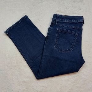 Eddie Bauer Blue Curvy Crop Mid Rise Stretch Capri Jeans Size 8